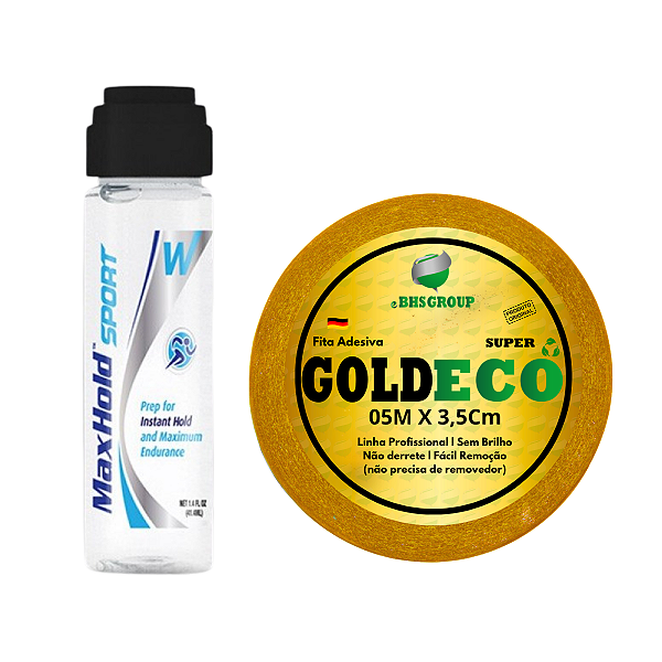Fita Adesiva Gold Eco 05 metros x 3,5cm+ Max Hold Sport 41Ml