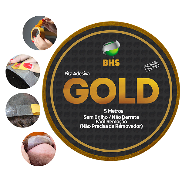 Fita Adesiva Gold 5 metros x 2,0 cm Para Prótese Capilar Original l Não Derrete