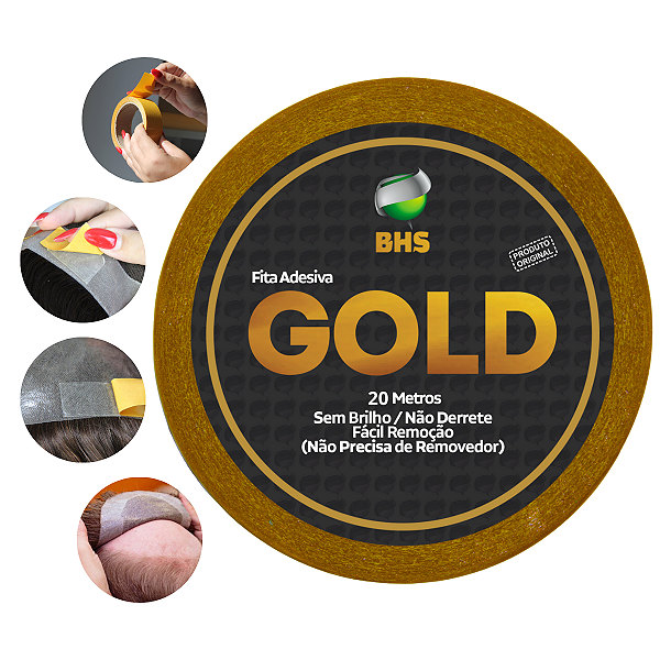 Fita Adesiva Gold 20 metros x 2,0 cm Para Prótese Capilar Original l Não Derrete