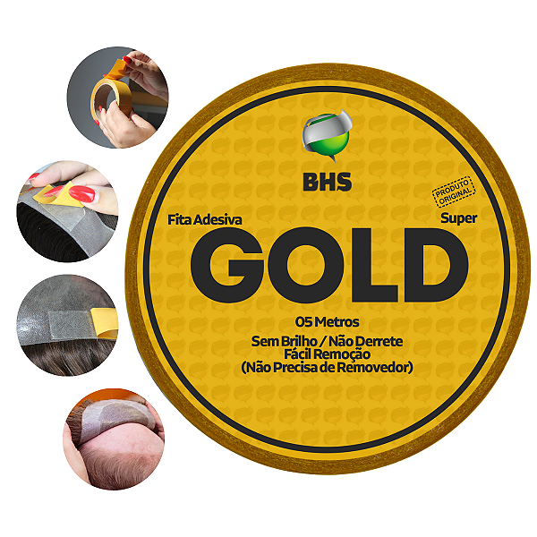 Fita Adesiva Gold Super 5 metros x 3,5 cm Para Prótese Capilar Original l Não Derrete