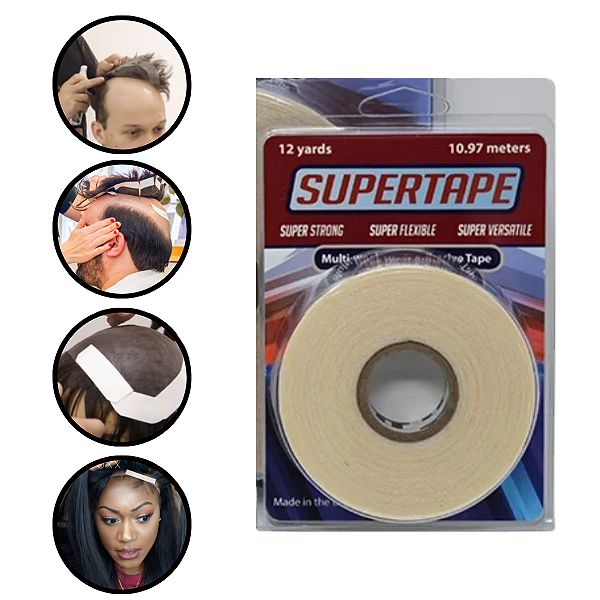 Fita Adesiva Para Próteses E Perucas Super Tape 1Pol ( 2.5cm ) x 12 yards ( 10,97 Metros )