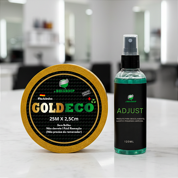 Kit Limpa Fácil - Fita Adesiva Goldeco 25m x 2,5cm + Removedor Adjust 120ml