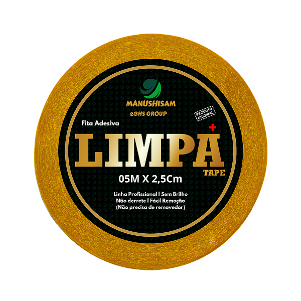 Fita Adesiva Em Gel Dupla Face 5mx2,5cm P/ Próteses E Perucas Limpa Tape