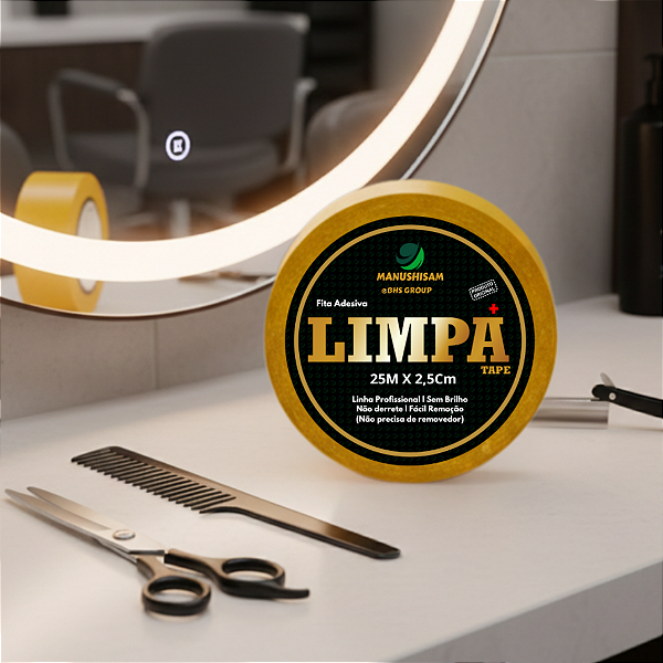 Fita Adesiva Para Próteses E Perucas Limpa Tape 25m x 2,5cm Dupla Face