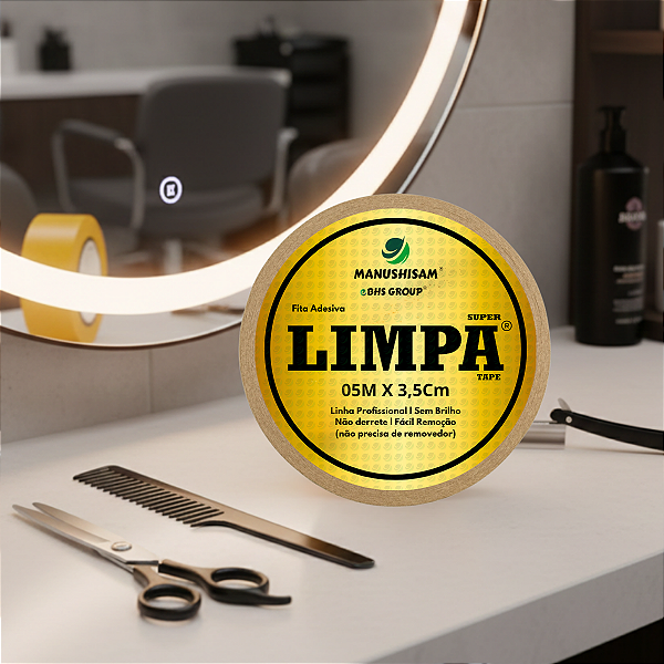 Fita Adesiva Capilar Limpa Tape Super 5m x 3,5cm Não Derrete Dupla Face
