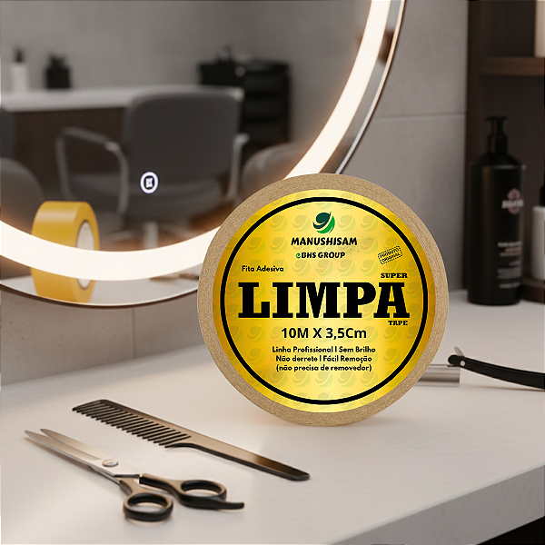 Fita Adesiva Para Próteses E Perucas Limpa Tape 10m x 3,5cm Dupla Face