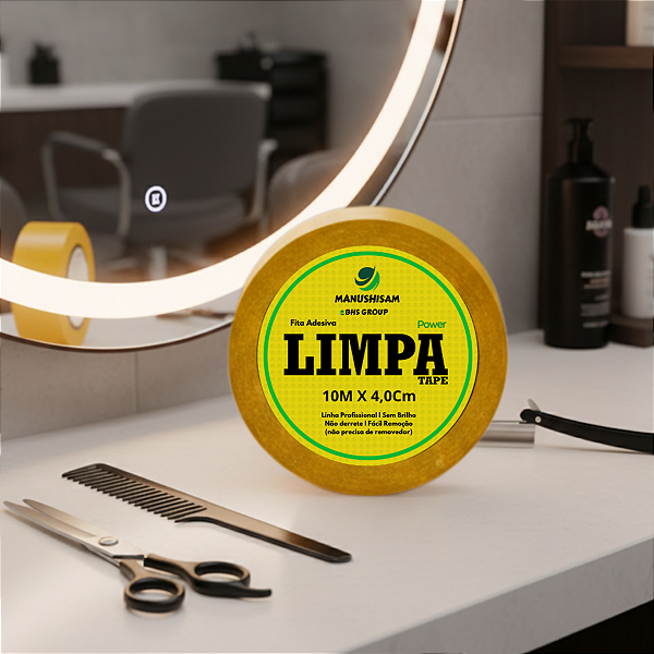 Fita Adesiva Para Próteses E Perucas Limpa Tape 10m x 4,0cm Dupla Face