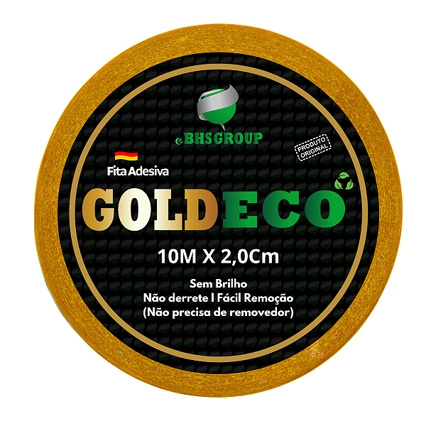 Fita Adesiva Capilar Dupla Face Gold Eco Original P/ Próteses E Perucas Não Derrete 10m x 2.0cm