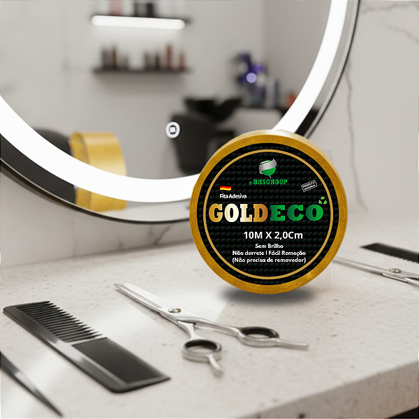 Fita Adesiva Dupla Face Gold Eco 10m x 2,0cm Prótese Capilar