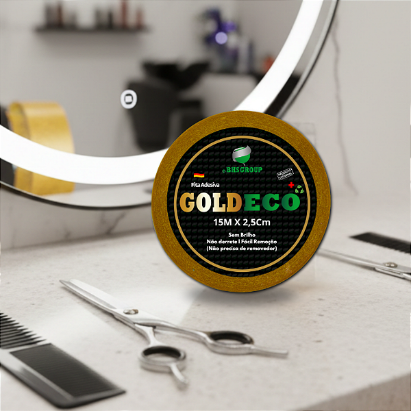 Fita Adesiva Goldeco Alta Fixação 15m x 2,5cm P/ Próteses Capilares E Perucas