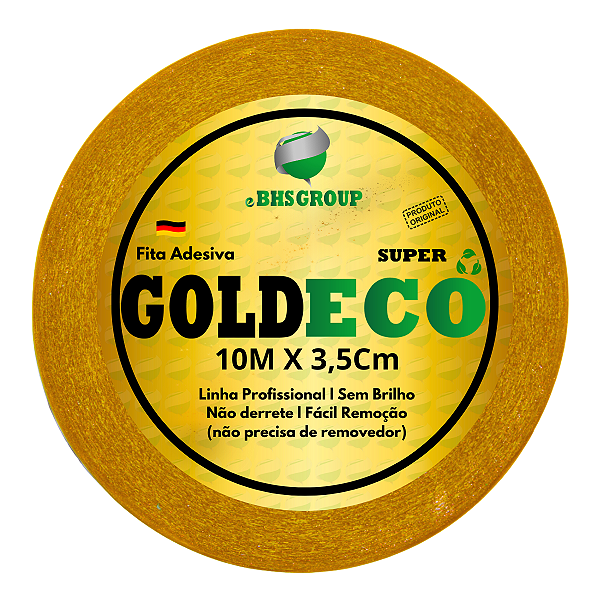Fita Gold Eco P/ Próteses Capilares E Perucas Dupla Face Não Derrete 10mx3,5cm