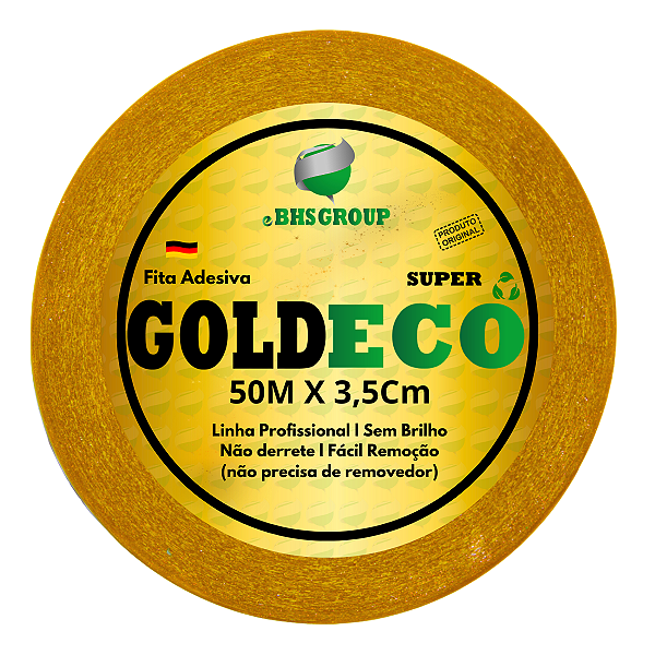 Fita Adesiva Gold Eco 50m x 3,5cm Para Próteses Capilares E Perucas Não Derrete
