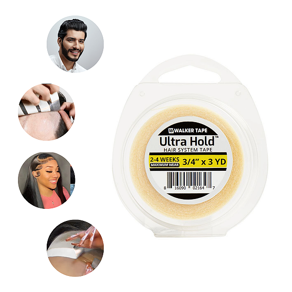 Fita Adesiva Ultra Hold 3 yards x 1,9 cm Para Prótese Capilar l Walker Tape