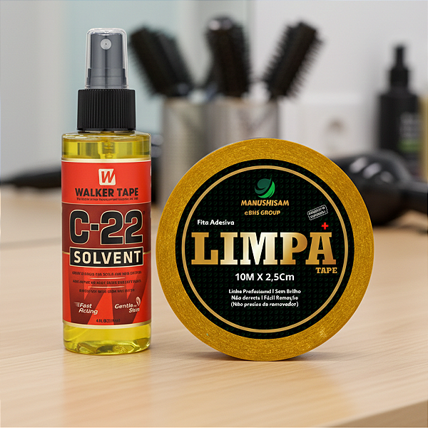 Kit Limpa Fácil - Fita Adesiva Limpa Tape 1POL X 10 MTS + Removedor C-22 118 ML