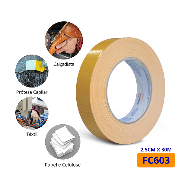 Fita Adesiva para Prótese Capilar Cremer Amarela 30 metros x 2.5 cm 603