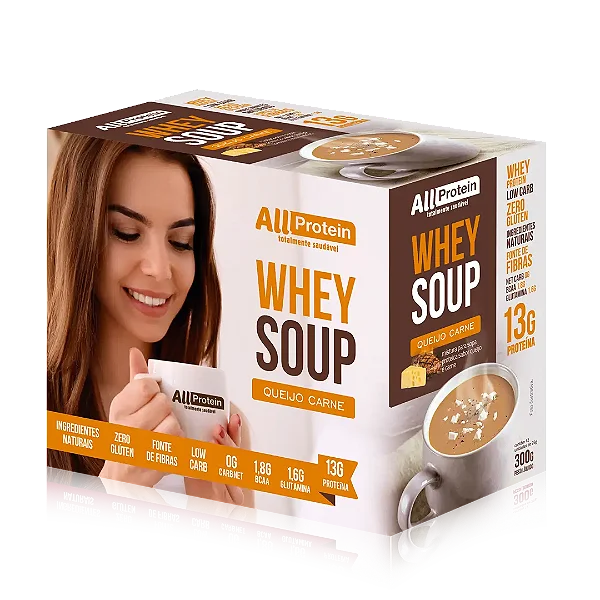 Whey Soup Carne e Queijo Sopa Proteica 12 un 300g | All Protein