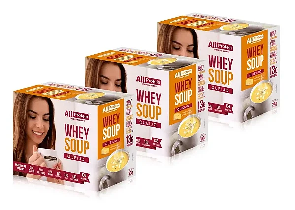 Whey Soup Queijo Cremoso Sopa Proteica 36 un 900g | All Protein