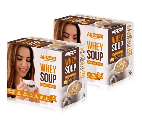 Whey Soup Carne e Queijo Sopa Proteica 24 un 600g | All Protein