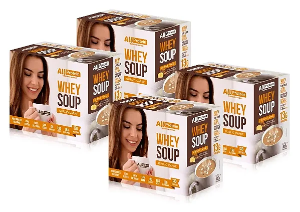 Whey Soup Carne e Queijo Sopa Proteica 48 un 1200g | All Protein