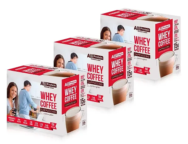 Whey Coffee Cappuccino Zero Lactose 36 saches 900g | All Protein
