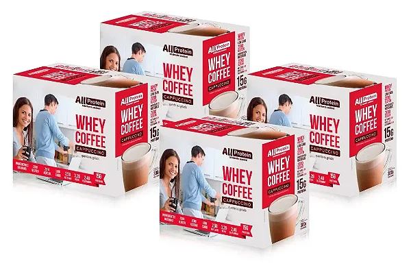 Whey Coffee Cappuccino Zero Lactose 48 saches 1200g | All Protein