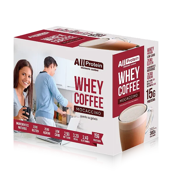 Whey Coffee Mocaccino Zero Lactose 12 saches 300g | All Protein