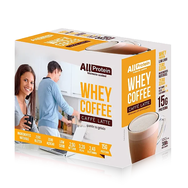 Whey Coffee Café Lattè Zero Lactose 12 saches 300g | All Protein
