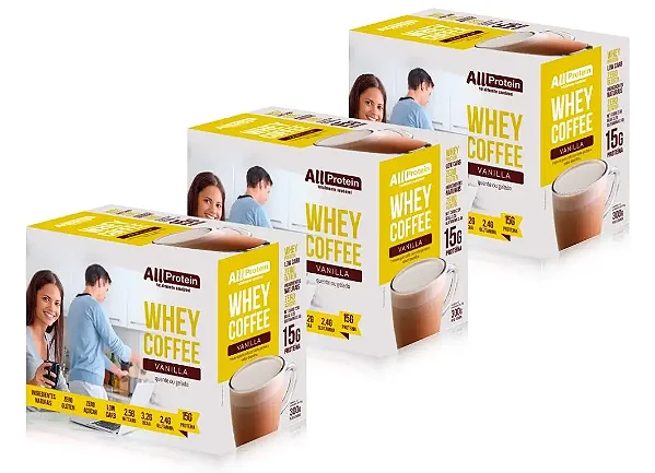 Whey Coffee Vanilla Zero Lactose 36 saches 900g | All Protein