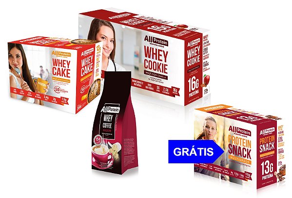 COMBO - 1 Caixa de Cookie de Maçã com Canela 320g + 1 Caixa de Cake Maçã com Canela 360g + 1 pacote de Mocaccino 300g + 1 Caixa gratis de snack Mult