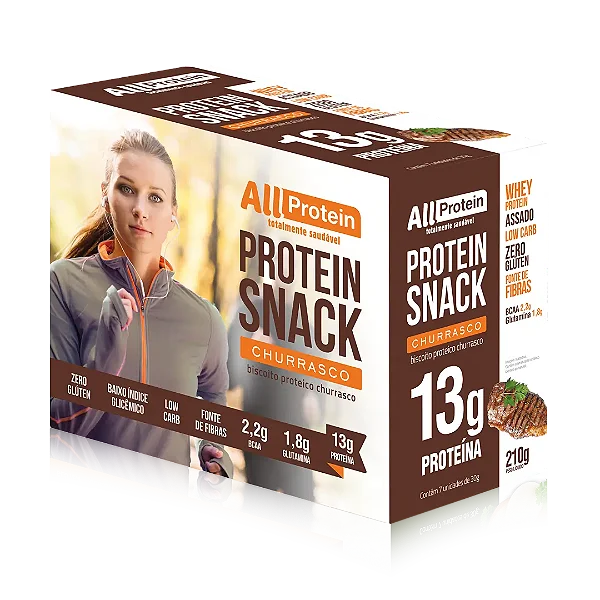 Protein Snack Sabor Churrasco Defumado 7 unidades 210g | All Protein