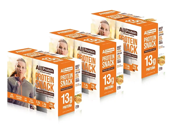 Protein Snack Sabor Frango Grelhado 21 unidades 630g | All Protein