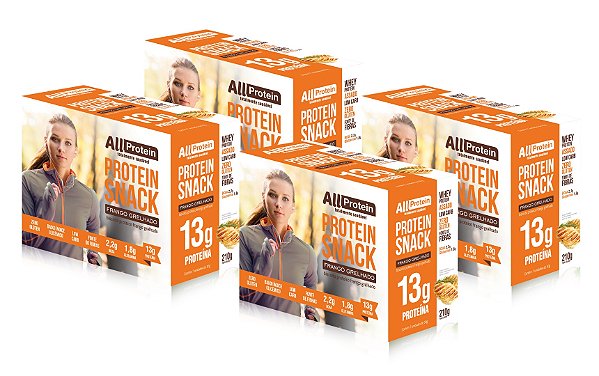 4 Caixas de Protein Snack Frango Grelhado All Protein 28 unidades de 30g - 840g