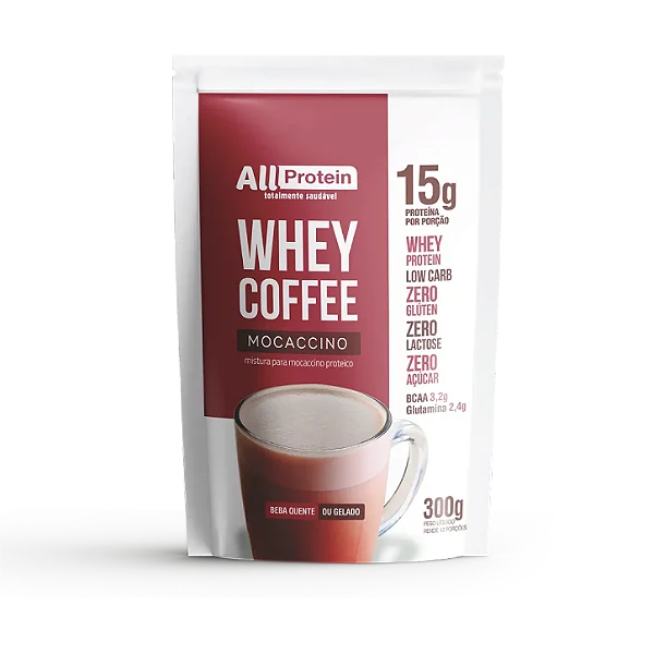 Whey Coffee Mocaccino Zero Lactose 1 Pacote 300g (12 doses) | All Protein
