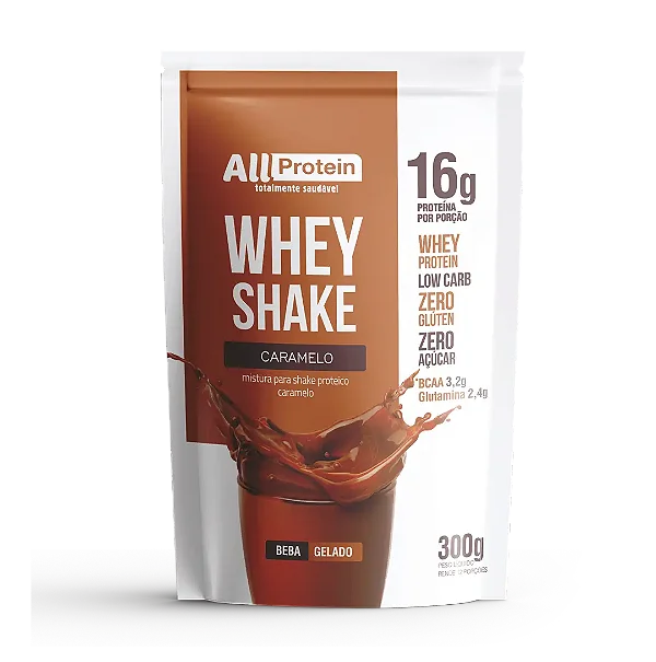 Whey Shake Sabor Caramelo Cremoso 12 doses 300g | All Protein
