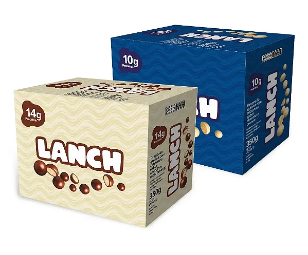 Kit Drageado Proteico Quinoa Chocolate Meio Amargo e Branco 2 Cx 700g | Lanch All Protein