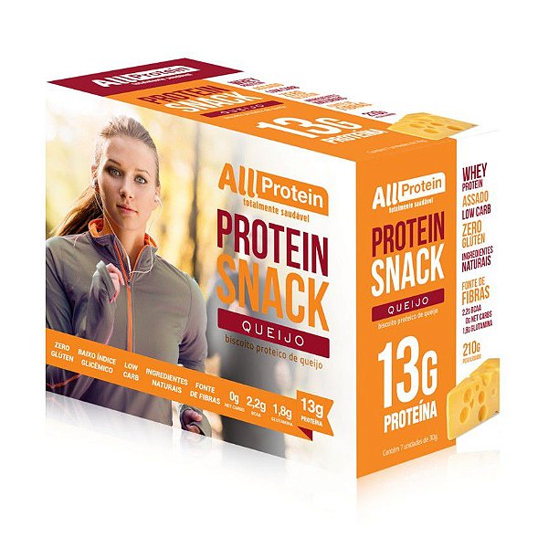 1 Caixa de Protein Snack Queijo All Protein 7 unidades de 30g - 210g