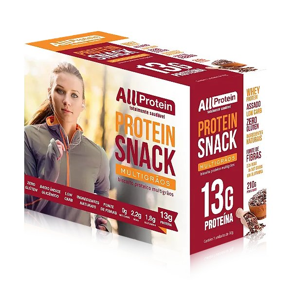 Protein Snack Sabor Multigrãos Crocante 7 unidades 210g | All Protein