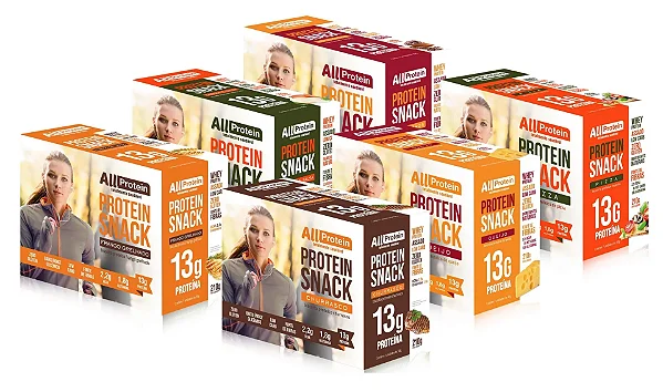Salgadinho Fit Protein Snack 6 Caixas de Sabores Sortidos (42 un de 30g) | All Protein