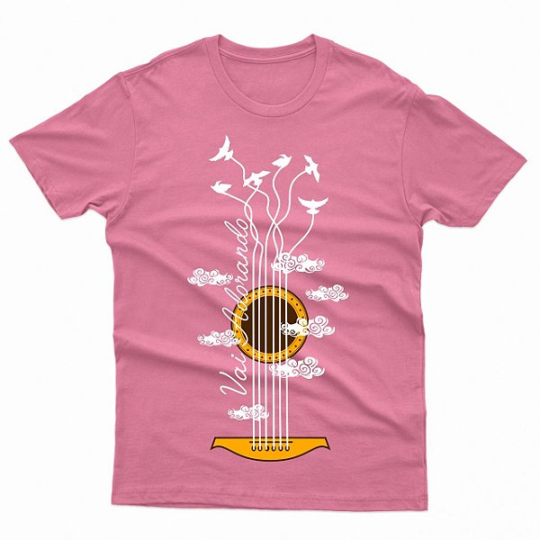 Camiseta Feminina Vai Adorando Rosa - Coleção Stella Laura