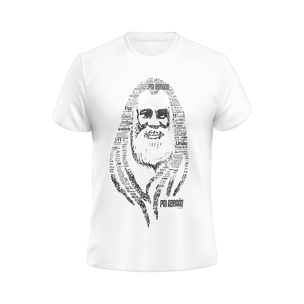 Camiseta Masculina Pai Abraão Words of Faith - Branca