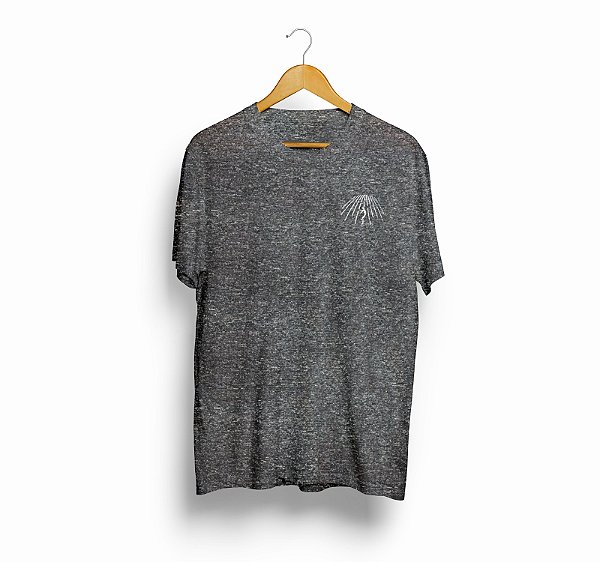 Camiseta Masculina Na Gravidade da Presença - Cinza | Coleção Rodolfo Abrantes