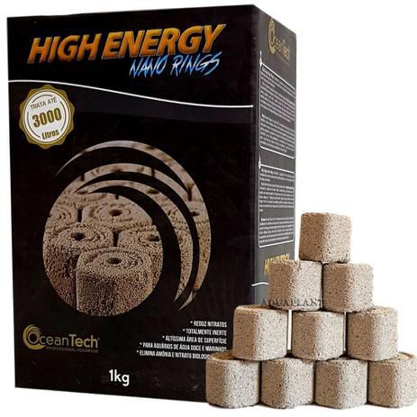 Mídia Biológica Cerâmica High Energy Nano Rings Ocean Tech 1Kg (Trata até 3000 LT)