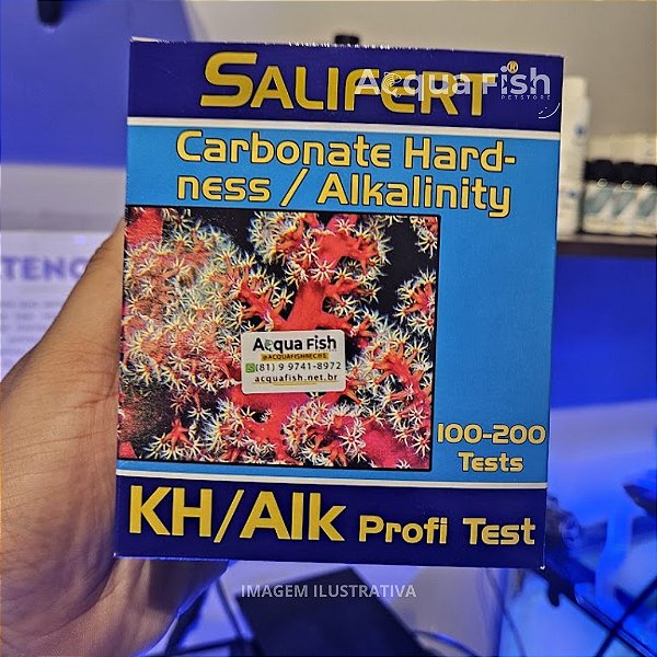 Salifert Kit de teste de dureza e alcalinidade do carbonato (Kh/Alk), 100-200 testes