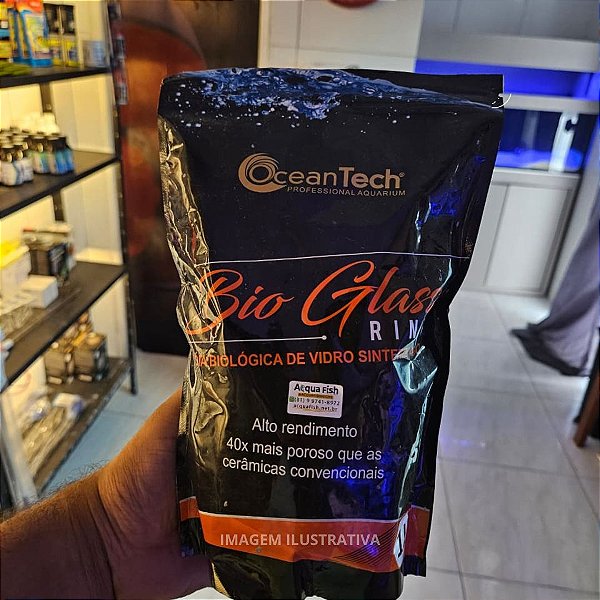 Oceantech Bio glass 1 Litro - Mídia Biológica Cerâmica Bioglass