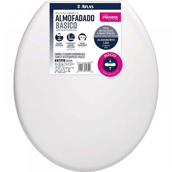 ATLAS - Assento Sanitário Almofadado Branco