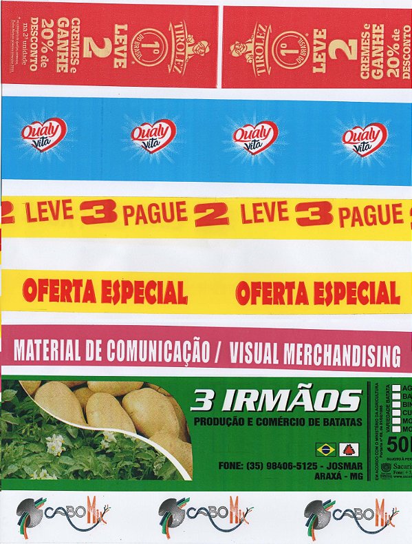 40 - Fita Adesiva Personalizada "Rótulo" 70mm x 1200 Metros