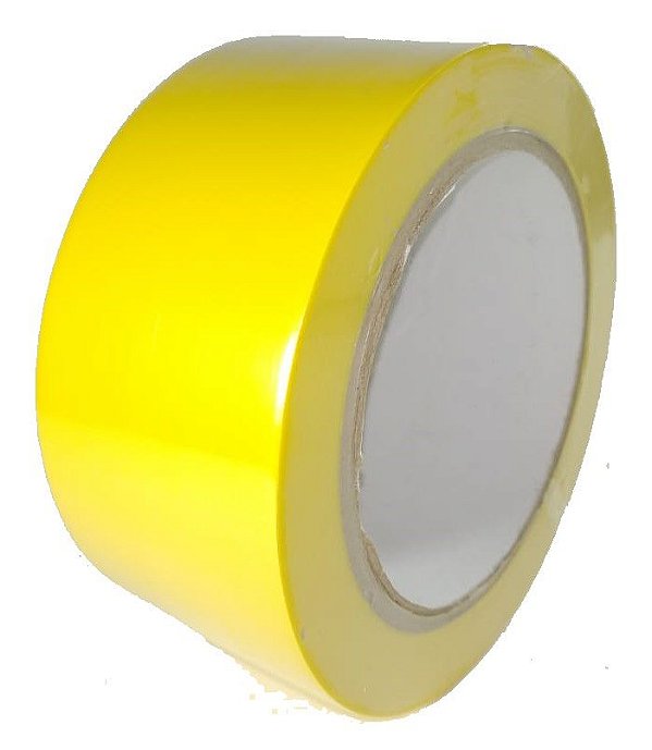 Fita de Demarcação de Solo / Piso Amarelo 48mm x 30 Metros