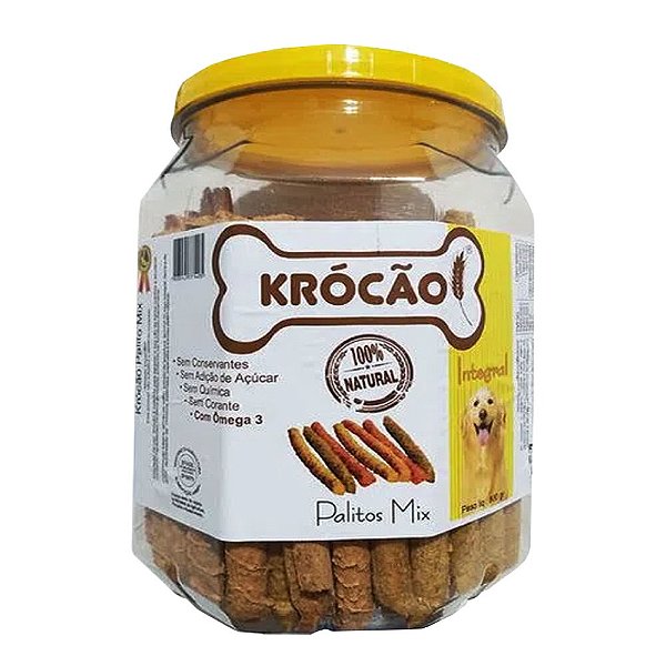 Petisco para Cachorro Biscoito Palito Mix 800g Krocão