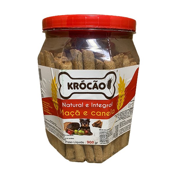 Biscoito Natural para Cachorro Palito Maçã e Canela 900g - Krocão