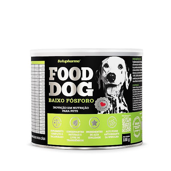 Food Dog Baixo Fósforo Suplemento Cães 100g Botupharma